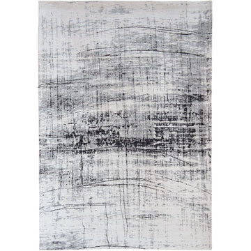 Louis De Poortere Mad Men Griff 8926 Metro Black & White Washable Polyester Flatweave Ivory White/Charcoal Black/Soft Grey Eco-Rug-Louis De Poortere-Rug Love - The Most Loved Rug Store